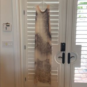 Lacausa sheer maxi dress size small tie dye
